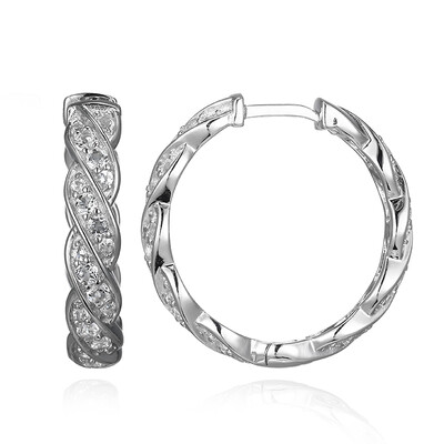 Orecchini in argento con Topazio Bianco