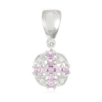 Ciondolo in argento con Zaffiro Ceylon Porpora (non riscaldato)