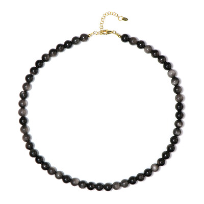 Collana in argento con Ossidiana Argentata