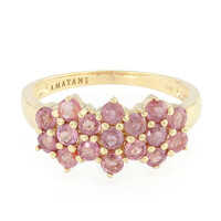 Anello in oro con Zaffiro Padparadscha (non riscaldato) (AMAYANI)