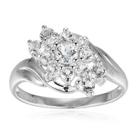 Anello in argento con Topazio Bianco