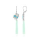 Orecchini in argento con Calcedonio Verde (KM by Juwelo)