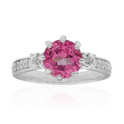 Anello in argento con Topazio Mistico Flamingo