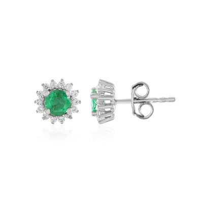 Orecchini in argento con Smeraldo Colombiano