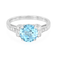 Anello in argento con Topazio Blu Cielo