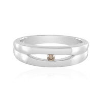 Anello in argento con Diamante Champagne I2