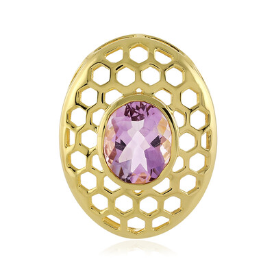 Ciondolo placcato in oro con Ametista Rose de France (MONOSONO COLLECTION)