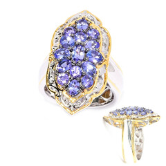 Anello in argento con Tanzanite (Gems en Vogue)