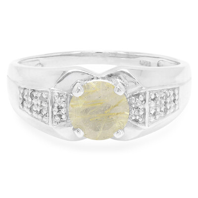 Anello da uomo in argento con Quarzo Rutilato