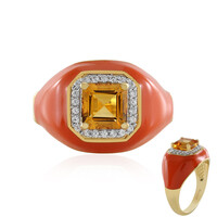 Anello in argento con Citrino Madeira