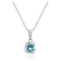 Collana in argento con Topazio Blu Cielo