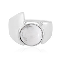 Anello in argento con Howlite