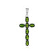 Ciondolo in argento con Diopside Russo