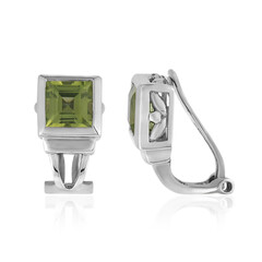 Orecchini con chiusura a clip in argento con Peridoto