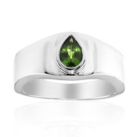 Anello in argento con Tormalina Verde