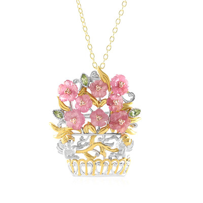 Collana in argento con Tormalina Rosa Brasiliana (Gems en Vogue)