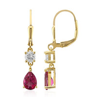 Orecchini in argento con Topazio Rosa