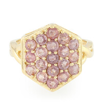 Anello in oro con Zaffiro Padparadscha (non riscaldato) (AMAYANI)