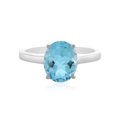 Anello in argento con Topazio Blu Cielo