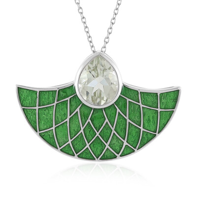 Collana in argento con Ametista Verde (Adela Silber)