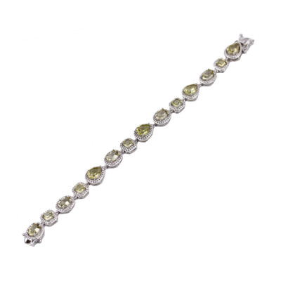 Bracciale in argento con Quarzo Ouro Verde