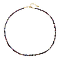 Collana in argento con Zaffiro Fancy