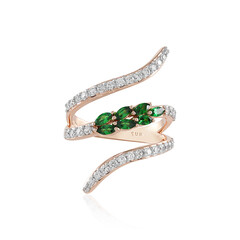 Anello in oro con Tsavorite dalla Tanzania AAA (SUHANA)