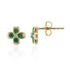 Orecchini in argento con Smeraldo Brasiliano
