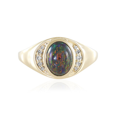 Anello in oro con Opale Matrice Andamooka (AMAYANI)