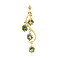 Ciondolo in oro con Apatite Verde