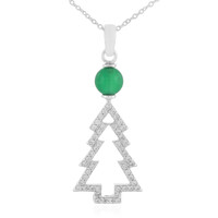 Collana in argento con Onice Verde