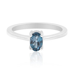 Anello in argento con Topazio Blu Londra
