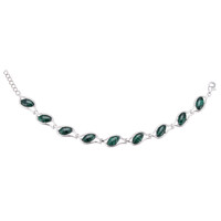 Bracciale in argento con Malachite