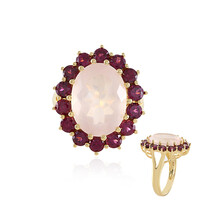 Anello in argento con Quarzo Rosa