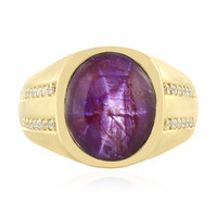 Anello in argento con Rubino Stellato Channapatna