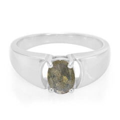 Anello da uomo in argento con Labradorite