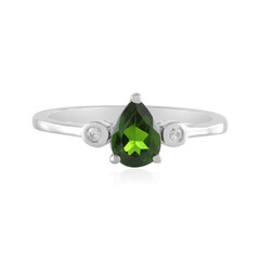Anello in argento con Diopside Russo