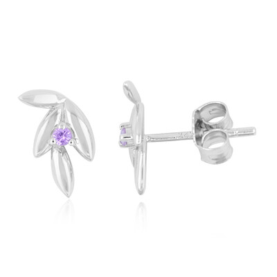 Orecchini in argento con Zaffiro Ceylon Porpora (non riscaldato)