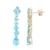 Orecchini in oro con Topazio Blu Svizzero