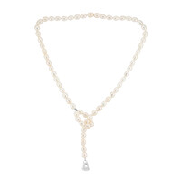 Collana in argento con Perla d'Acqua Dolce Bianca (TPC)