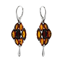 Orecchini in argento con Ambra Baltica