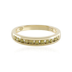 Anello in oro con Diamante Giallo I1