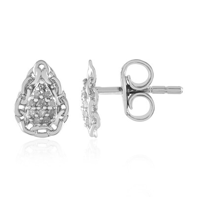 Orecchini in argento con Diamante I2 (I)