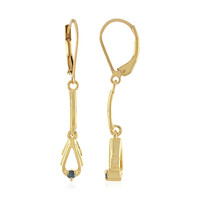 Orecchini in argento con Diamante Blu I3