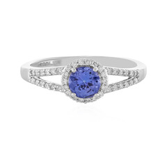 Anello in platino con Tanzanite AAA