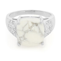 Anello in argento con Howlite