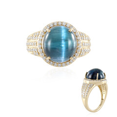 Anello in oro con Indicolite Occhio di Gatto (AMAYANI)