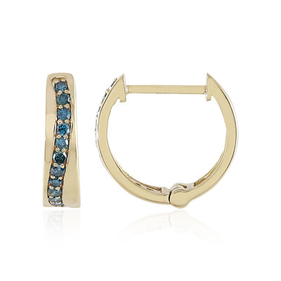 Orecchini in oro con Diamante Blu I1