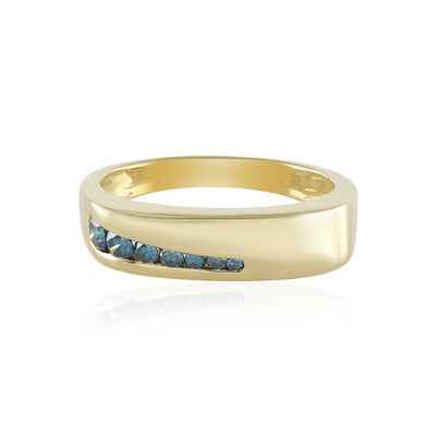 Anello in argento con Diamante Blu I2