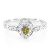 Anello placcato in platino con Tormalina Cuprian